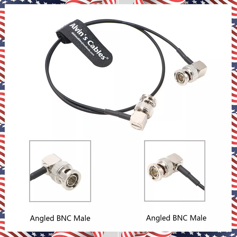 สําหรับ Blackmagic 3G HD SDI Flex Cable RG179 BNC มุมขวาชายสําหรับ Sony FS5 FS7