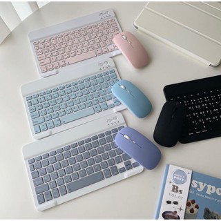 อัพเกรดใหม่✨ [คีย์บอร์ดไทย/เมาส์ไร้สาย]ใช้ได้กับโทรศัพท์มือถ…