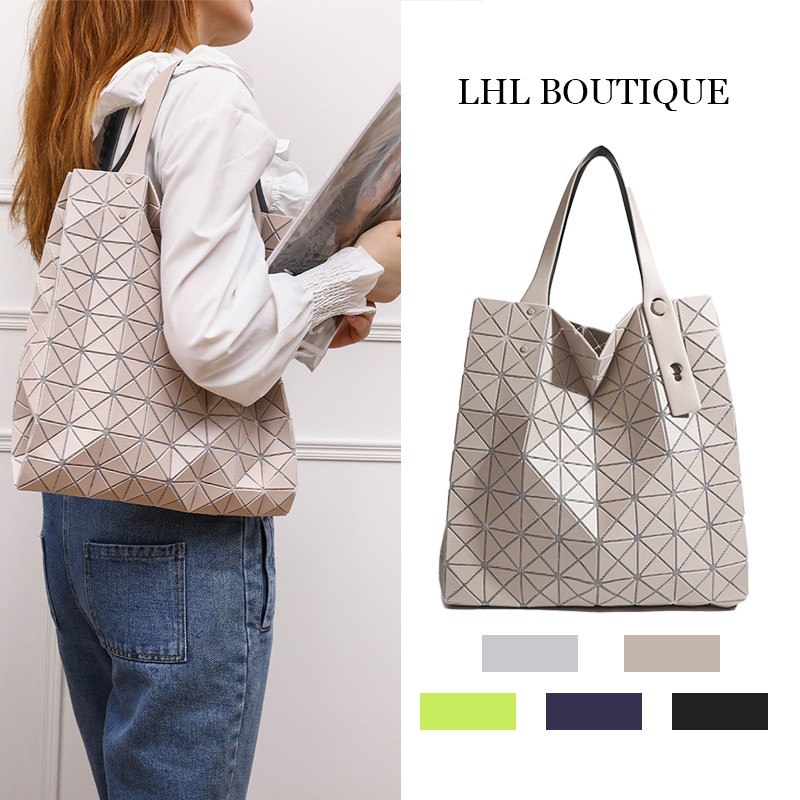 LHL  BOUTIQUE  Rhombus กระเป๋าเอกสารไหล่แบบพกพาความจุขนาดใหญ่