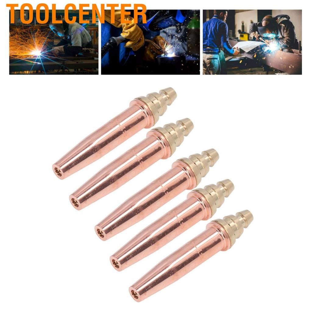 ToolCenter Zaweliyo 5pcs ตัดเคล็ดลับแยกหัวฉีดก๊าซไอโซบิริกไอโซบิริกเครื่องจักรคบเพลิง CNC แปรรูปทองเ