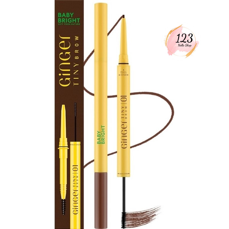Baby Bright Ginger Tiny Brow 0.06g.+1g. ดินสอเขียนคิ้ว หัวสลิม เบบี้ไบร์ท
