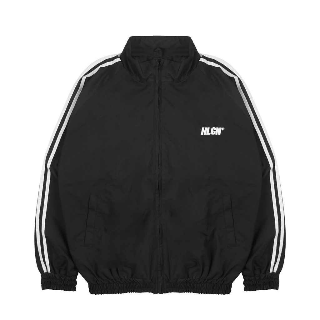 TRACKTOP EMBROIDERY Hooligans Jacket Tracktop Linea Lyte - สีดํา