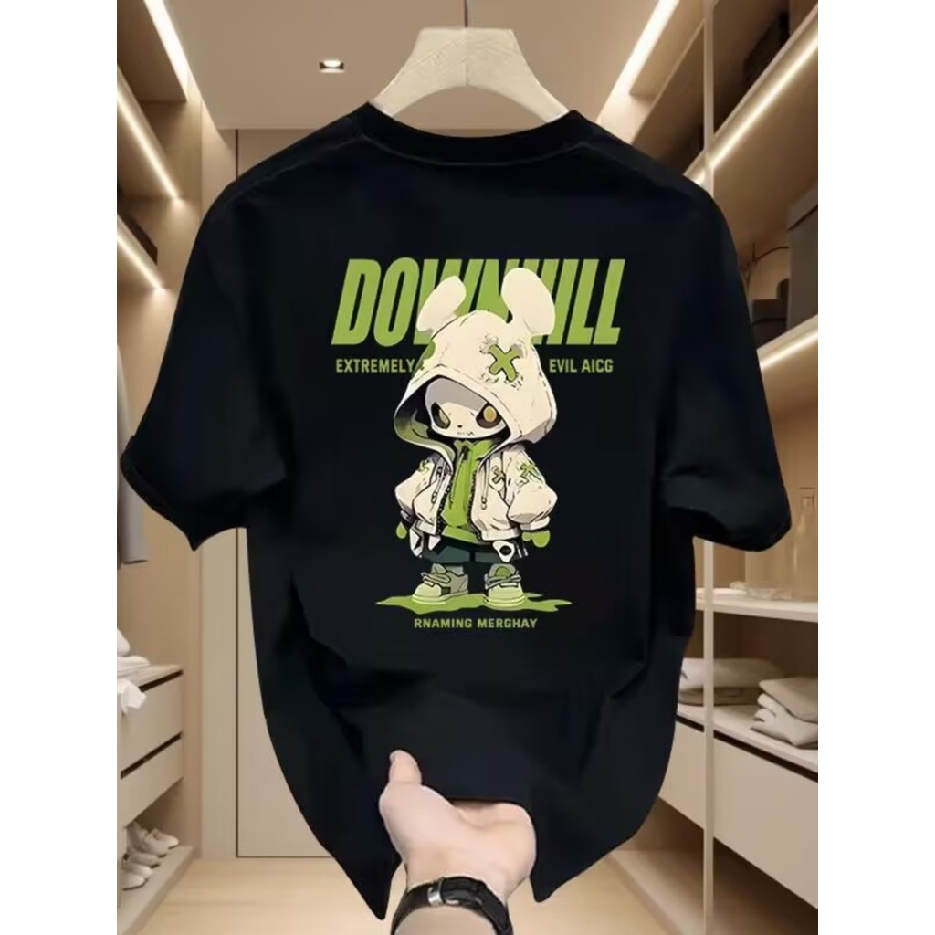 เสื้อยืดแขนสั้นโอเวอร์ไซส์ 2025 สไตล์ใหม่มาแรงสำหรับผู้ชายและผู้หญิง