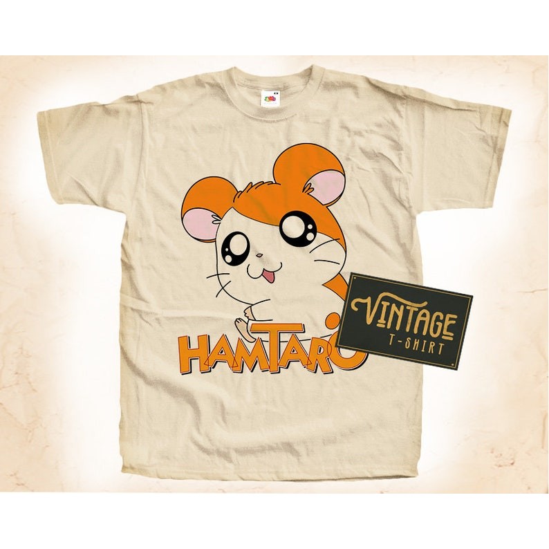 Hamtaro T shirt Tee Natural Vintage Cotton Movie Poster All Sizes S M L XL 2X 3X 4X 5X ใส่สบายๆ ชุดป