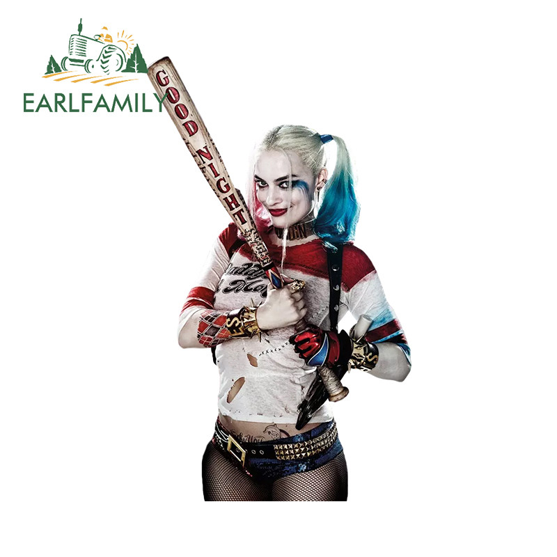 EARLFAMILY Harley Quinn Bully สติกเกอร์รถรถจักรยานยนต์ Windows หมวกกันน็อคสเก็ตบอร์ด JDM ไวนิล Decals Occlusion Scratch จัดแต่งทรงผมรถ - รูปที่ 2