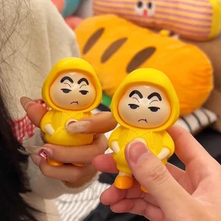 【พร้อมส่ง】Crayon Shin-chan ตุ๊กตาเปลี่ยนหน้าเครยอนชินจัง พร้อมพวงกุญแจพลาสติก 4ใบหน้า ของเล่นงานฝีมือ DIY ไม่มีกล่อง