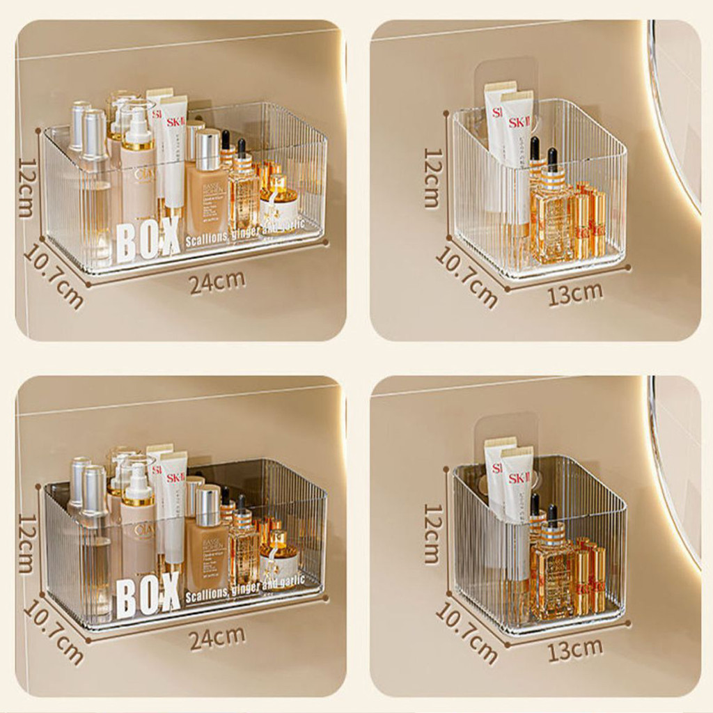 ชั้นวางของในห้องน้ำพลาสติก ชั้นติดผนัง  Sundries Rack ชั้นวางของในห้องน้ำติดผนัง ไม่ต้องเจาะรู รับน้ำหนักได้ดี - รูปที่ 5