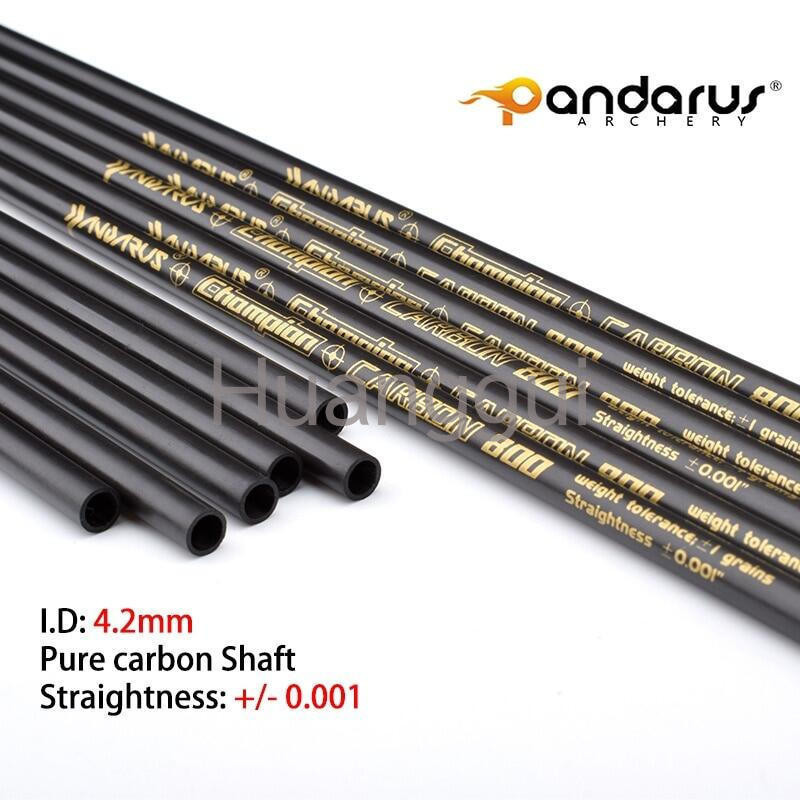 12 ชิ้น PANDARU Champion เพลา ID 4.2 มม. 30 นิ้ว กระดูกสันหลัง 300-1500 ตรง -/+0.001 เพลาคาร์บอน ปลา