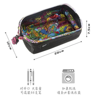 Student Must-Have Pencil Case ZIPIT Pencil Case Paradise Canvas Pencil Case Folio Large Capacity Student Stationery Bag High @