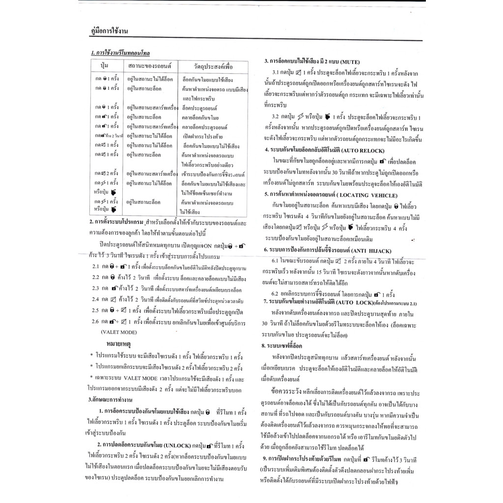Immobilizers กันขโมยรถยนต์ สัญญาณกันขโมยรถยนต์ เบอร์  4306 เเบบ มีกุณเเจ พับซ่อน ต่อเปิดฝาท้ายได้ สำหรับรถยนต์ทุกรุ่น - รูปที่ 2