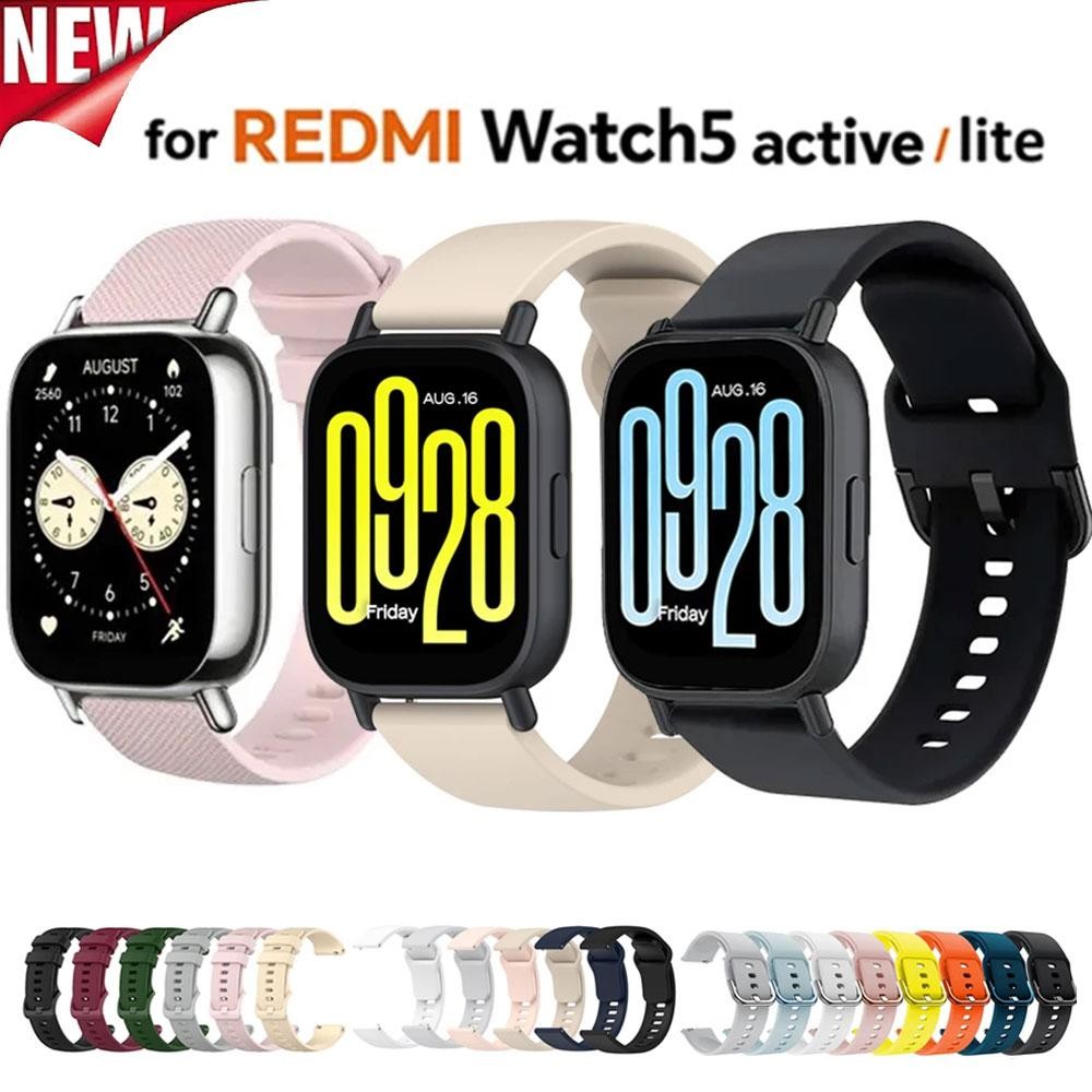 22mm สายนาฬิกาสําหรับ Xiaomi Redmi Watch 5 Active Strap ซิลิโคนสําหรับ Redmi Watch5 Lite Soft Sport สร้อยข้อมืออุปกรณ์เสริม