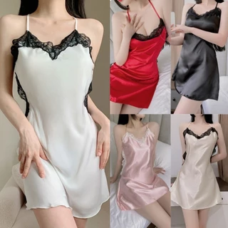 💚Sex time💜ชุดนอนผู้หญิง เดรสซาติน ชุดลูกไม้เซ็กซี่ ผ้าคุณภาพสูง สบาย มีหลายสิบสไตล์ ส่งไวจากไทย