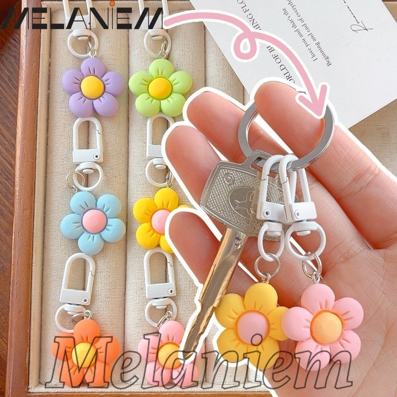 พวงกุญแจดอกไม้สีลูกกวาด-พวงกุญแจอุปกรณ์เสริม-ของขวัญน่ารักสําหรับเพื่อนที่ดีที่สุด-กระเป๋าเป้สะพายหลังแขวนเครื่องประดับเสน่ห์-หวานสไตล์ อิน