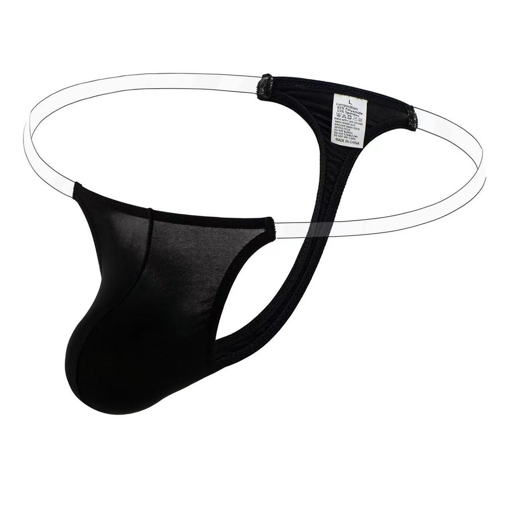 กางเกงในชายsexy Gstring สไตล์ญี่ปุ่น ผ้าไนลอย ขอลยางสีใส ผ้าบาวบาง ใส่สบาย