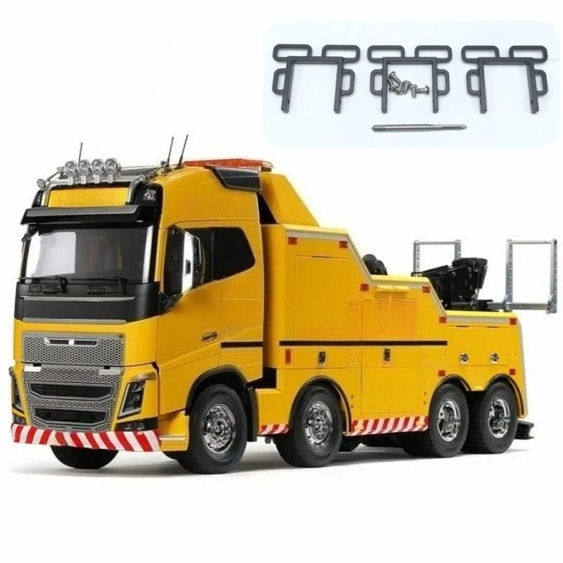 3pcs โลหะสําหรับ 1/14 Tamiya RC รถบรรทุกรถ Wrecker VOLVO FH16 750 diy อะไหล่ของเล่น