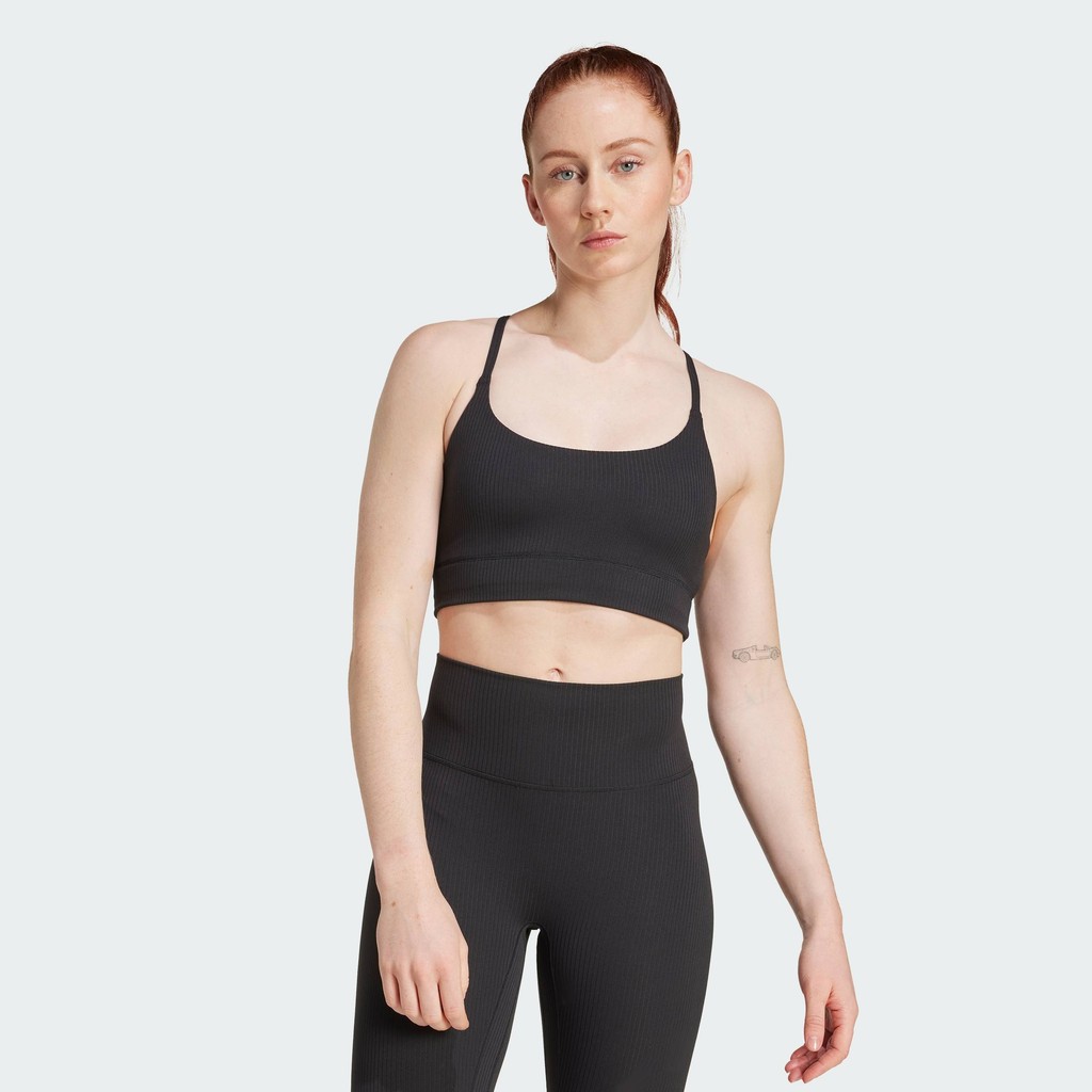 adidas Gym & Training & Yoga adidas All Me Light Support Rib Bra Long Line Bra Women Black JL5541