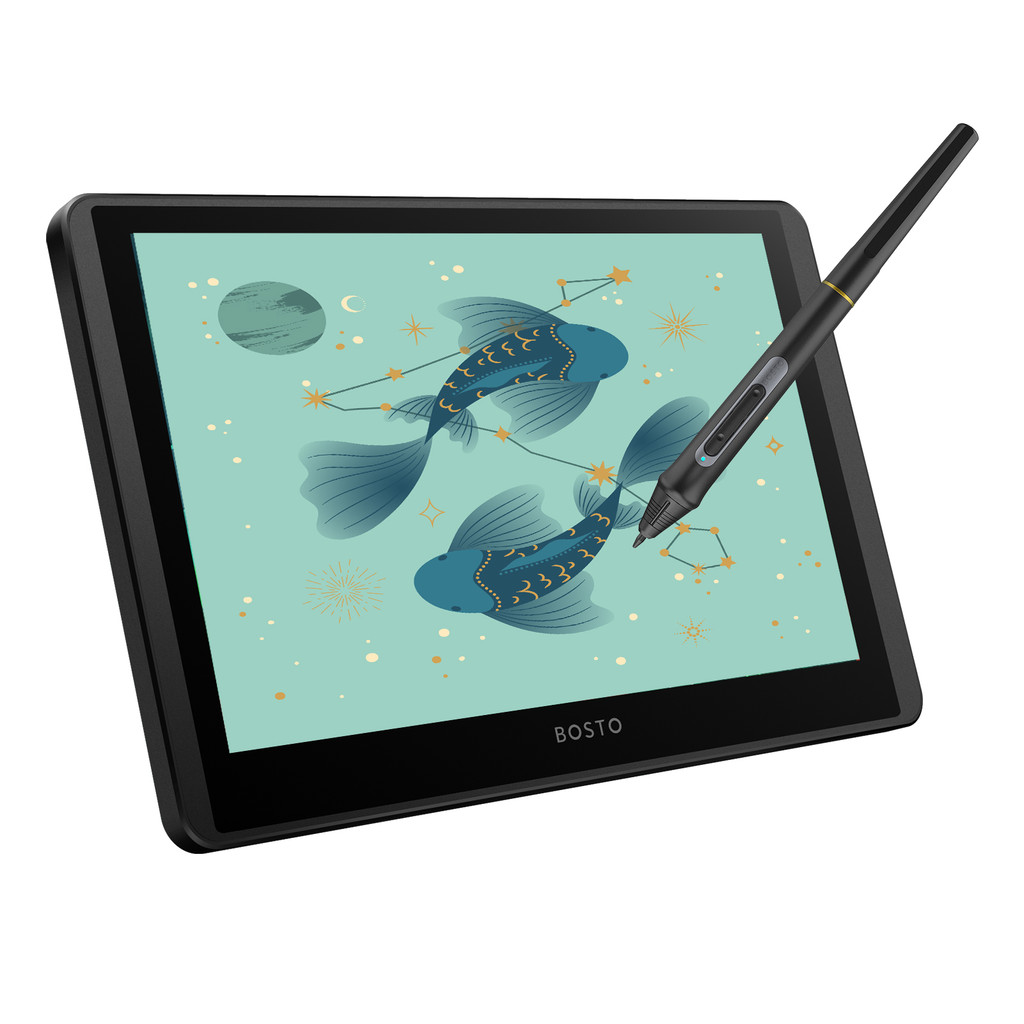 [จัดส่งที่รวดเร็ว] BOSTO 12HD-A H-IPS LCD Graphics Drawing Tablet Monitor 11.6 นิ้วขนาด 1366x768 จอแ