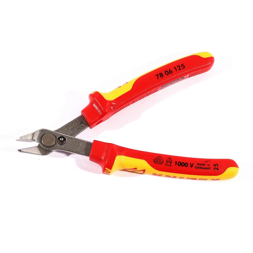 KNIPEX คีมตัดอิเล็กทรอนิกส์ รุ่น Super Knips ด้าม VDE ขนาด 125 มม รหัส 78 06 125 (คะนิเพค)