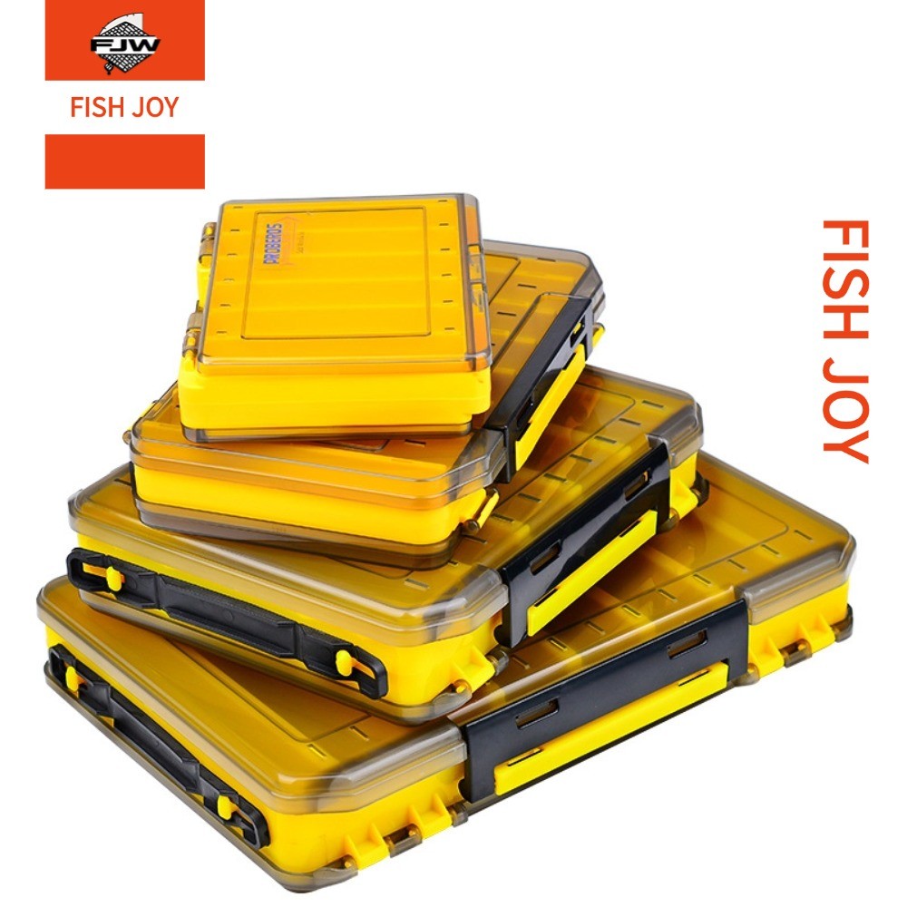 F265 กล่องเครื่องมือตกปลาพลาสติกใส ​​กล่องเหยื่อปลอมแบบเปิด กล่องเก็บเครื่องมือตกปลาพกพา