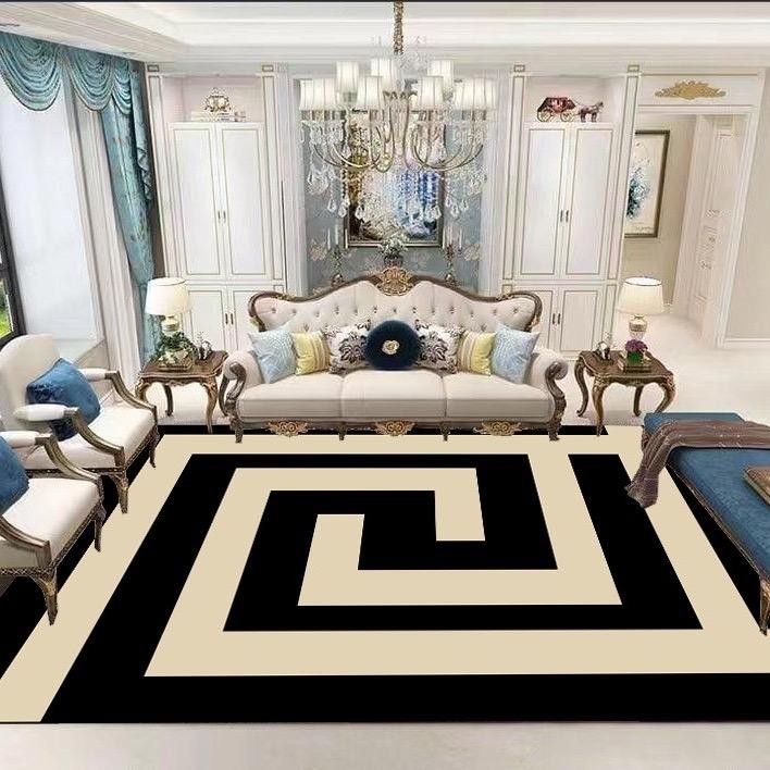 พรมปูพื้น ⚫️โทนสีดำD