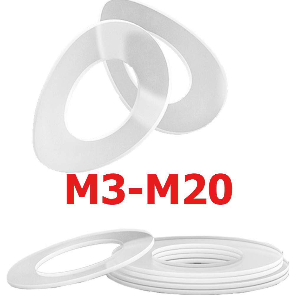 PE Soft ปะเก็นพลาสติกไนลอนปะเก็นแบนยางปะเก็นฉนวนแหวนพลาสติก M3-M20