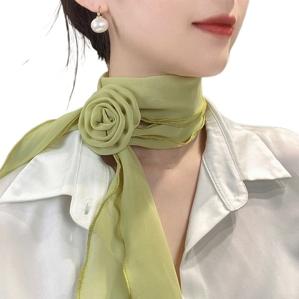 Rose Thin Summer Sunscreen Temperament Fashion All-Match Female Scarf