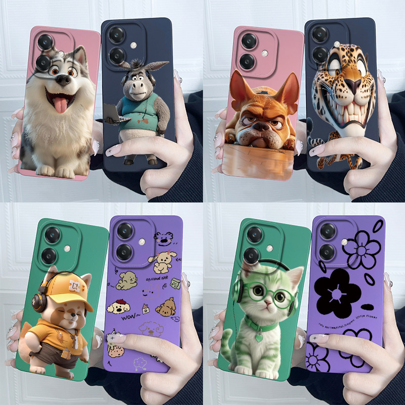 ออกแบบใหม่สําหรับoppo A3x 4G 5Gน่ารักการ์ตูนดอกไม้สวยซิลิโคนเหลวซิลิโคนกันกระแทกฝาครอบโทรศัพท์TPUนุ่มสําหรับOppoA3x 4G 5G Shell