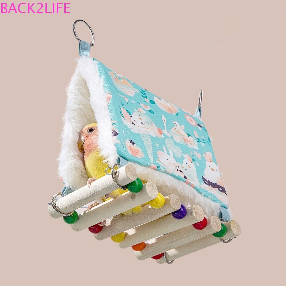 กลับ2ชีวิต นกแก้วรังผ้าฝ้าย,การ์ตูนกระต่ายรูปแบบนกแกว่งเปลญวน,นกแก้วกรงเปลญวนอบอุ่นหนาแขวนนกเต็นท์รังสําหรับฤดูห