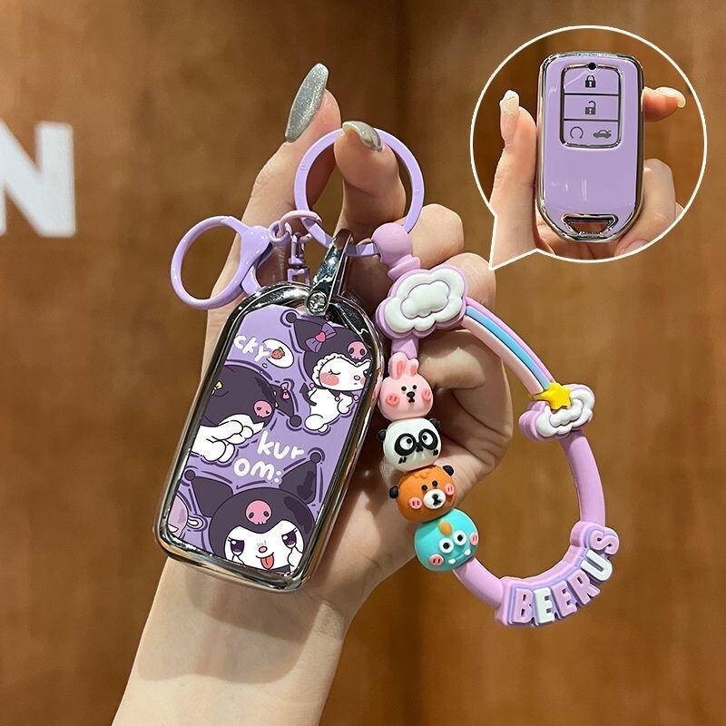 Honda Honda ฝาครอบกุญแจรถ Accord crv hrv city rs fit crv BREEZE urv เปลือกหัวเข็มขัด