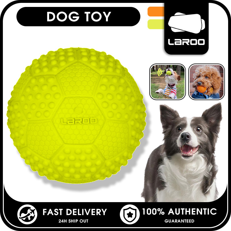 LaRoo ยางสุนัข Molar ของเล่น Squeaky Interactive Puppy Chew Ball เสียงสําหรับสุนัขขนาดกลางขนาดเล็กโยนการฝึกอบรม Fretch เครื่องประดับ