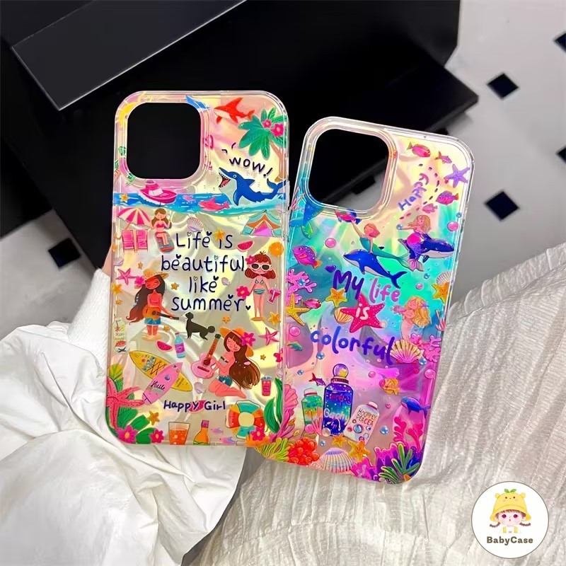เคส Samsung A05 A14 A12 A13 A15 A05s A51 A03 A23 A32 A34 A02s A24 A53 A11 A21S A25 A53 A20 A33 การ์ตูนสาวตลกทะเลปก