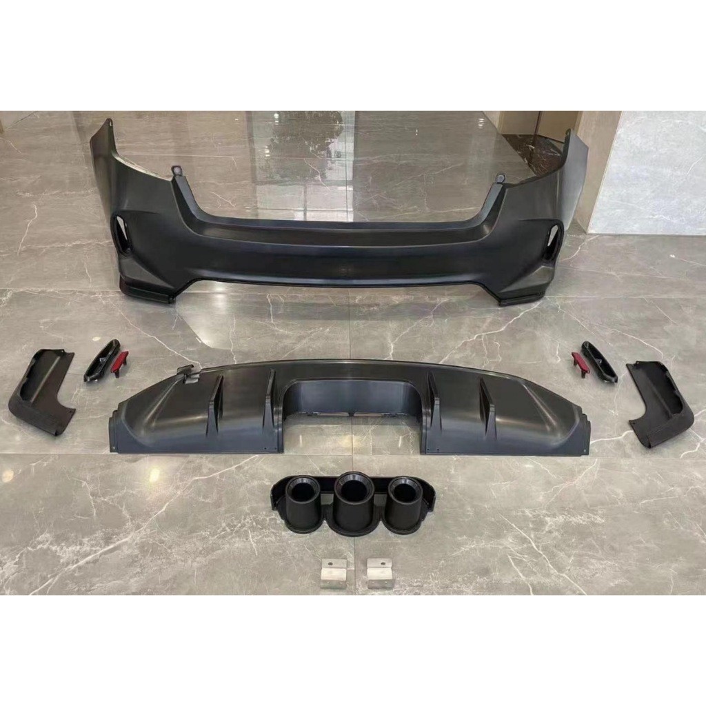 ชุดแต่งกันชนหลัง Honda Civic FE FL Type R type-r สเกิร์ต ชุดแปลงหลัง กันชนท้าย ท่อ พร้อมดิฟฟิวเซอร์ 