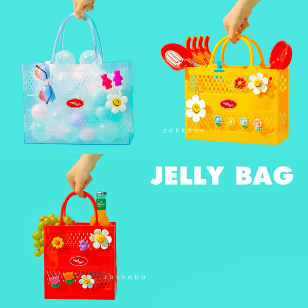 ลดเพิ่ม20% ทักแชท / Wiggle Jelly Bag / กระเป๋าใส มีรู (ใส่ jibbitz ได้) 30