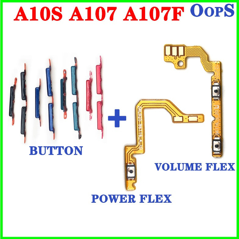 Power Volume Flex Cable สําหรับ Samsung Galaxy A10S A107F Volume Power เปิด/ปิดปุ่มสวิทช์ Flex