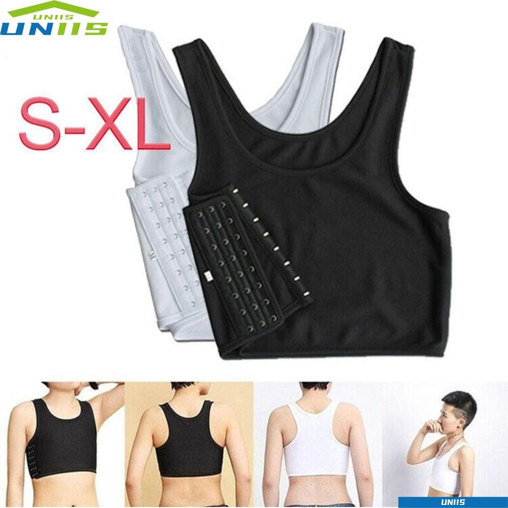 Uniis 1 ชิ้น Chest Shaper, Trans เลสเบี้ยนเลสเบี้ยนเสื้อทอม, M-3XL Corset เสื้อกั๊กแบนเต้านม Binder