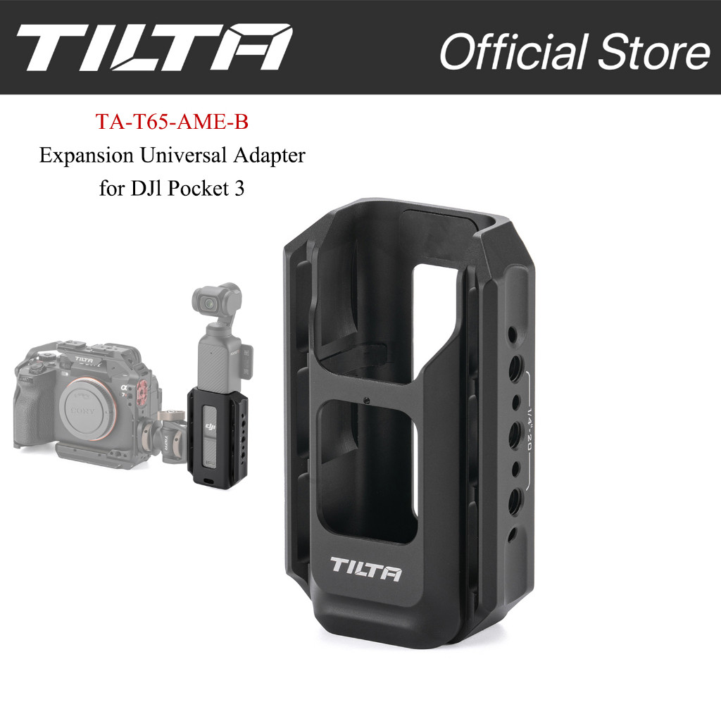 Tilta DJI Osmo Pocket 3 ขยายอะแดปเตอร์สากลอุปกรณ์เสริมฐานคงที่ Car Mount เหมาะสําหรับ DJI Pocket 3 Bracket TA-T65-AME-B