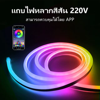 220v แสงนีออนยืดหยุ่นไฟ LED DIY ตัวอักษร RGB LED Light Bar สําหรับตกแต่งห้องนอน IP65