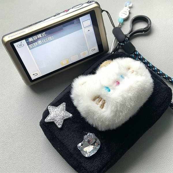 Ccd กระเป๋าเก็บของ Crossbody Shock-proof Star kitty Cat Canon กระเป๋ากล้องการ์ตูนน่ารักกระเป๋าใส่เหรียญหูฟังกระเป๋า