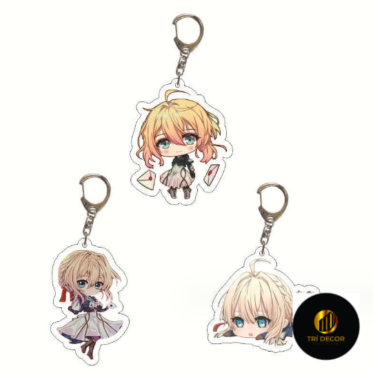 พวงกุญแจอะคริลิคตัวละครอนิเมะ violet evergarden ที่ไม่ซ้ําใคร