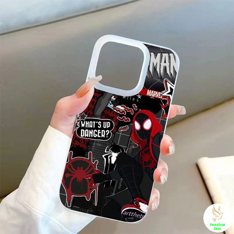 COD-ในไทย เคสคู่รัก สตรีทสไปเดอร์แมน สําหรับ iPhone 7 8 X 11 12 13 14 15 PRO MAX TPU เคสโทรศัพท์นุ่มโปร่งใสด้าน Unisex