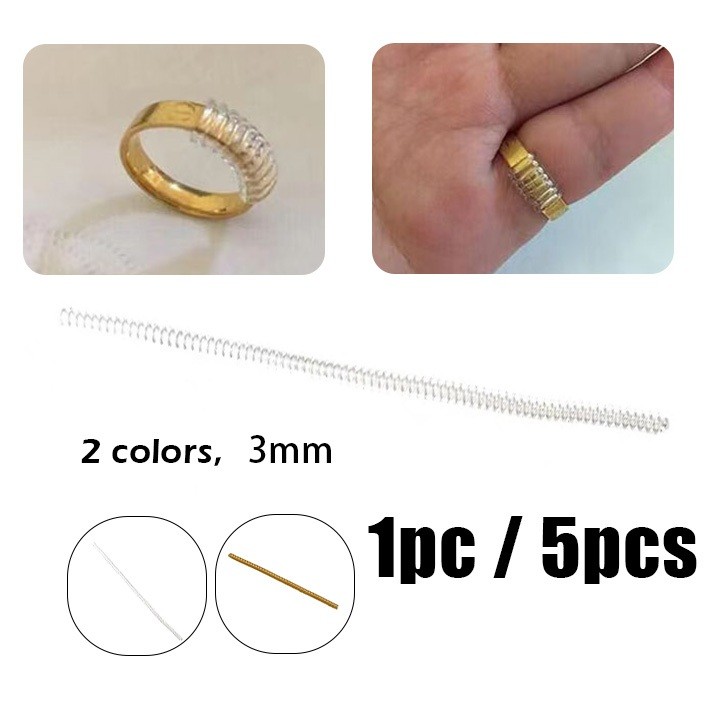 ร้านอยู่ที่ไทย 5ชิ้น 🔥ลดไซส์แหวน🔥ยาว10ซม.ที่ปรับแหวนหลวม เหมาะกับแหวนกว้าง1-3MM Ring Minimizer - รูปที่ 4