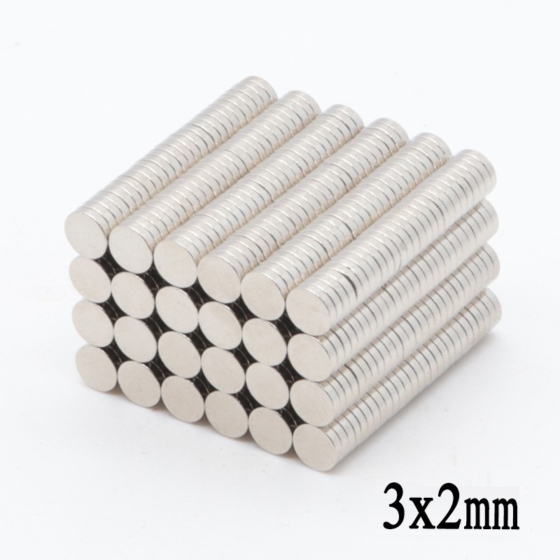 1ชิ้น แม่เหล็กแรงสูง 3x2มิล Magnet Neodymium 3*2มิล แม่เหล็ก กลมแบน ขนาด 3x2mm แม่เหล็ก นีโอไดเมียม 