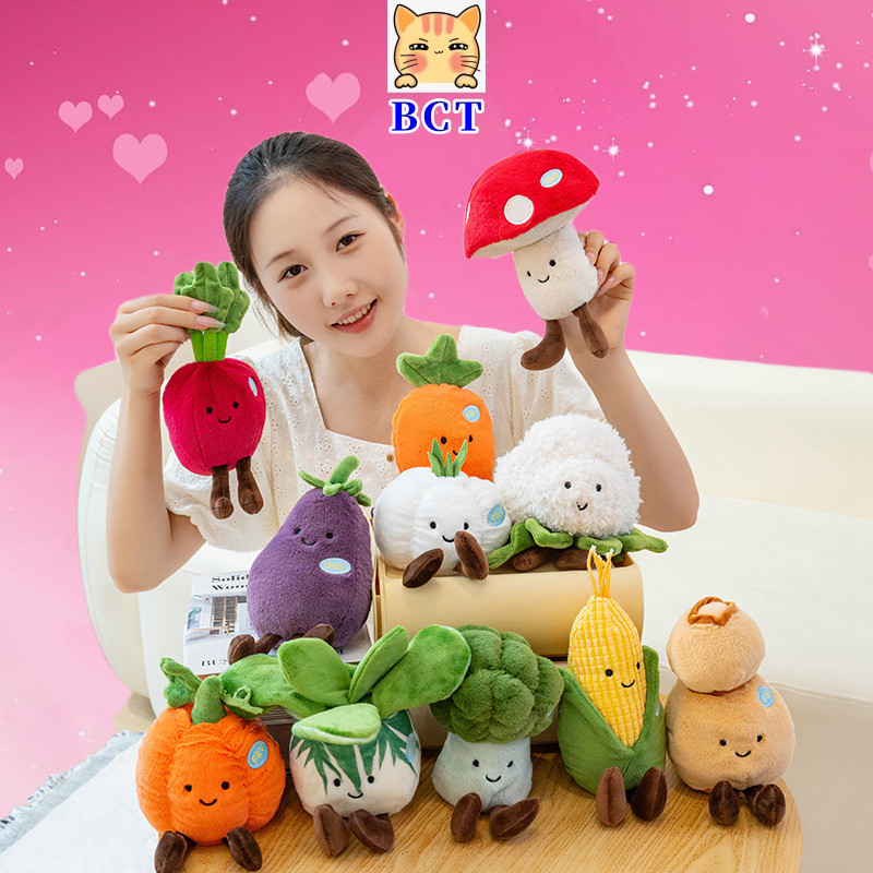 BCT Creative ผักของเล่นตุ๊กตามะเขือยาวตุ๊กตาข้าวโพดหลายสไตล์ตกแต่งบ้านของเล่นตุ๊กตาเด็กส่งเพื่อน