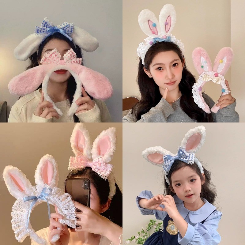 แฟชั่นใหม่น่ารัก กระต่ายหูHairbands อุปกรณ์เสริมผม