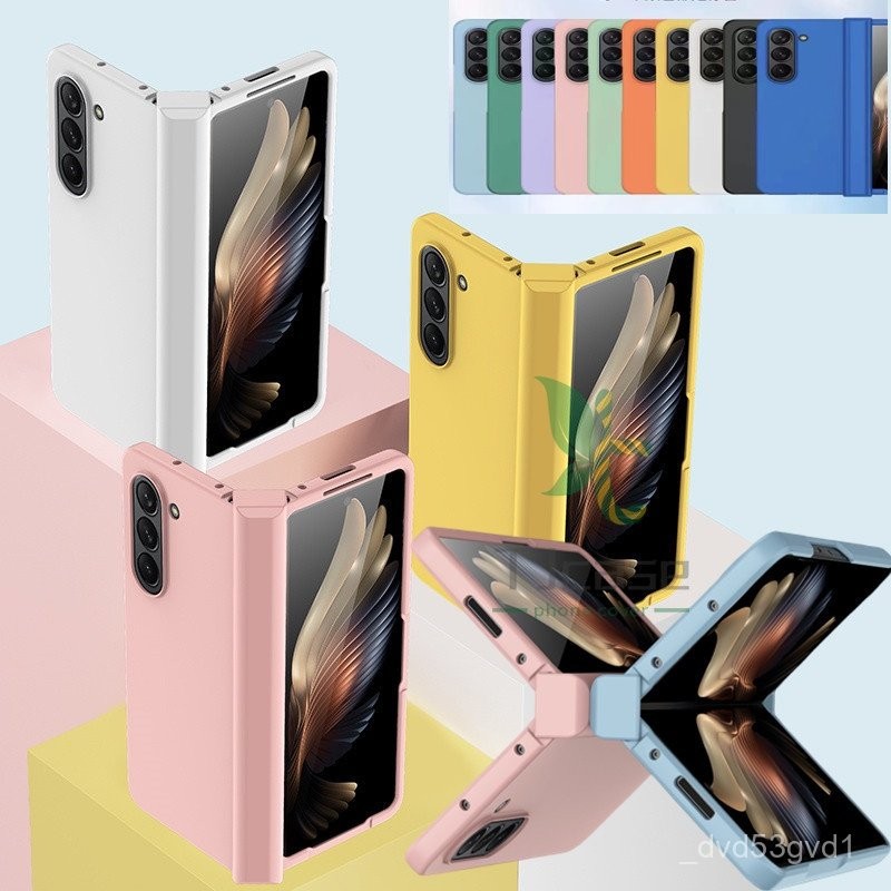Slim Solid Color Case Cover Samsung Galaxy Z Fold 5 Z Fold 4 Z Fold 3 Ultra-thin Folding Hinge Full 