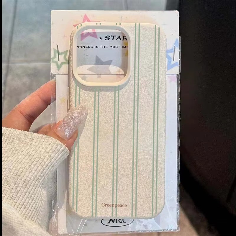 สีเขียวลายพิมพ์ฤดูร้อนเคสโทรศัพท์สําหรับiPhone 17 Air 16e 16 15 14 13 12 11 17 Pro Max XS XR X 16 Plusกันกระแทกซิลิโคนนุ่ม