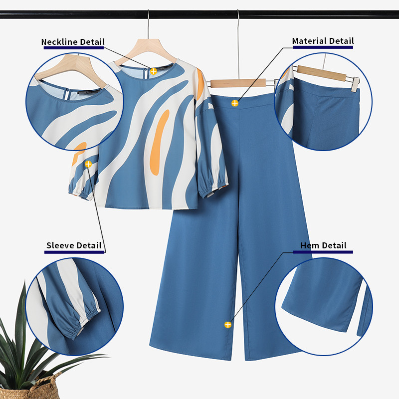 ZANZEA ซานเซีย ชุดลำลองผู้หญิง แขน3/4 ยืดหยุ่น ทรงกว้าง มีกระเป๋า - รูปที่ 5