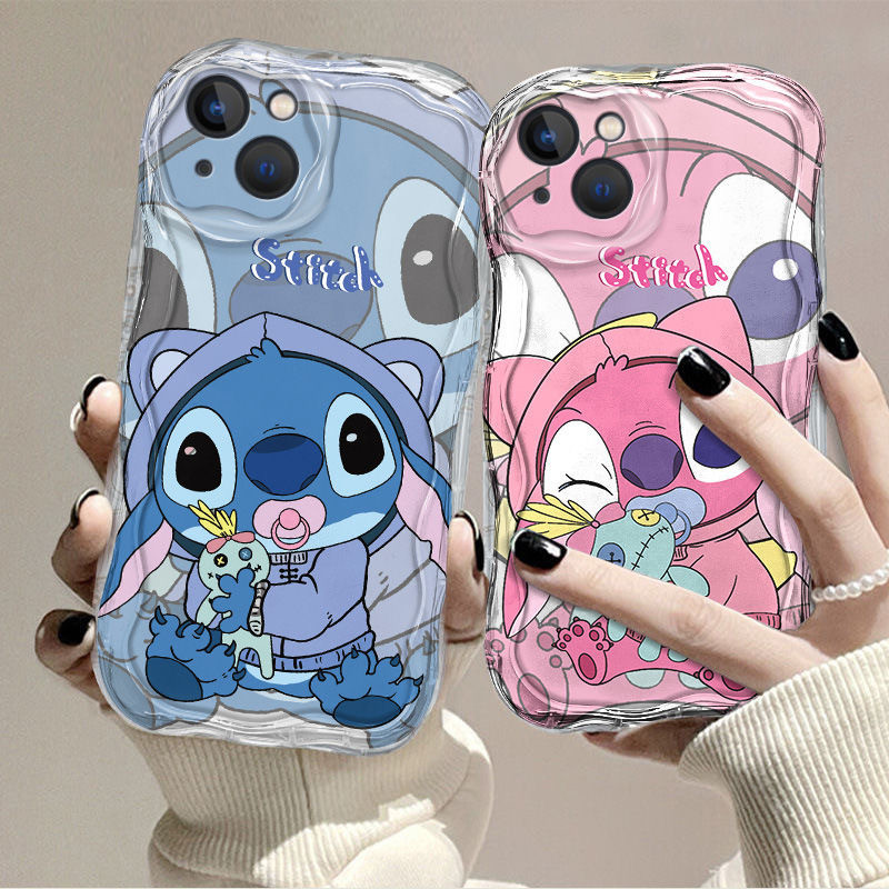 เคสโทรศัพท์มือถือไอโฟน ลายสติช มีตัวขอบเลนท์ For IP11-16 ธรรมดา IP11-16 Pro/Pro max เคสไอโฟนทุกรุ่น 