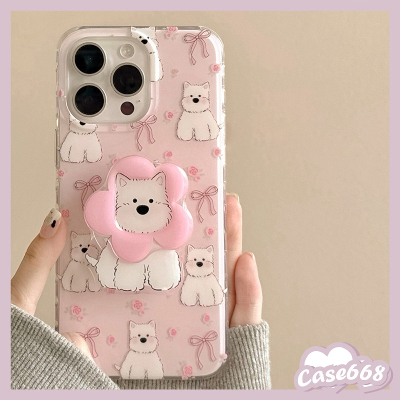 เคสไอโฟน15 16 สำหรับ iPhone 11 16 13 15 12 14 Pro Max 14 15 16 Plus 16 15 14 13 Pro ลูกสุนัขที่น่ารักสร้อยข้อมือนุ่ม - รูปที่ 3