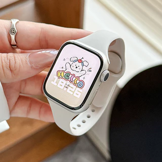 สายยางซิลิโคนอ่อนสำหรับ for Apple Watch Ultra/SE 3 2 IWatch Series 11 10 9 8 7 6 5 4 49 มม. 46 42 45 44 41 40 38 มม.